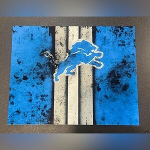 Lions Metal Aluminum Sign 8x10